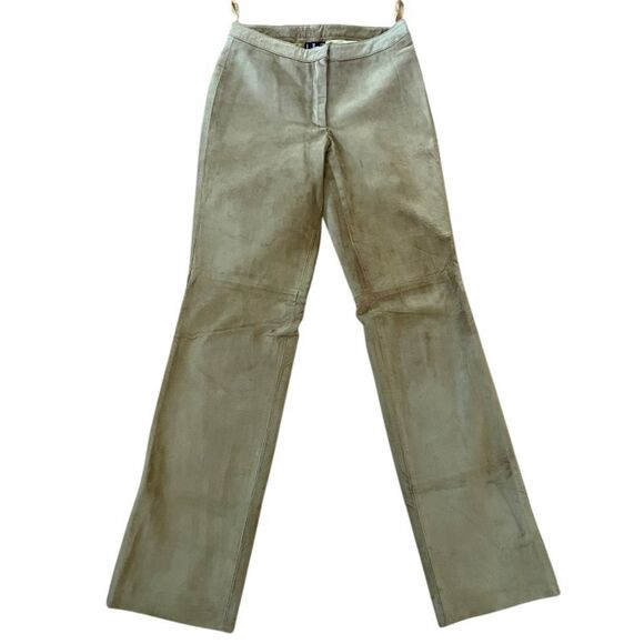 INC Camel Leather Suede Pants - Picture 1 of 6